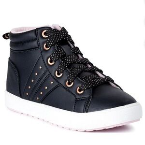 Wonder Nation Little Girl & Big Girl Womens Black Casual High Top Sneaker size 6